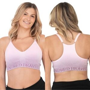 Kindred Bravely Sublime Nursing Sports Bra Hands-Free Pumping in Ombre Purple M
